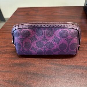 Purple COACH small make—up or misc bag